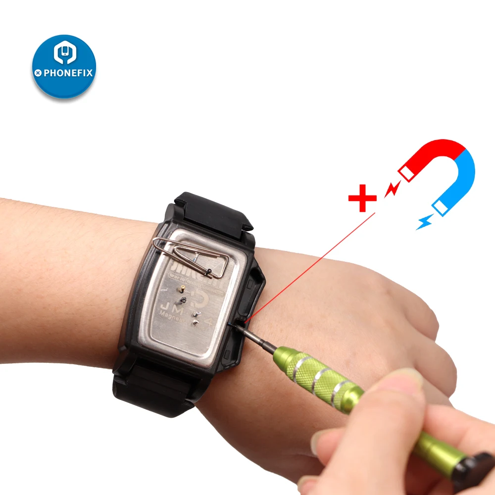 

JM-X4 Powerful Magnetic Wrist Band Magnetizer Demagnetizer Tool Small Metal Nut Components Screws Adsorption Bracelet