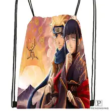 Стикеры с Наруто мешок на шнурках с картинками из мультфильма сумка милый рюкзак для детей(черная спинка) 31x40 см#180612-02-27