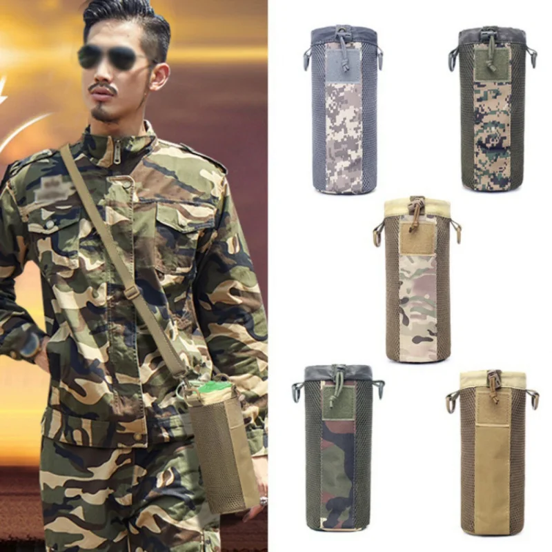 

0.5L 1050D Nylon Outdoor Trave Tactical Molle Water Bottle Pouch Bag Military Canteen Cover Holsterl Kettle Bag