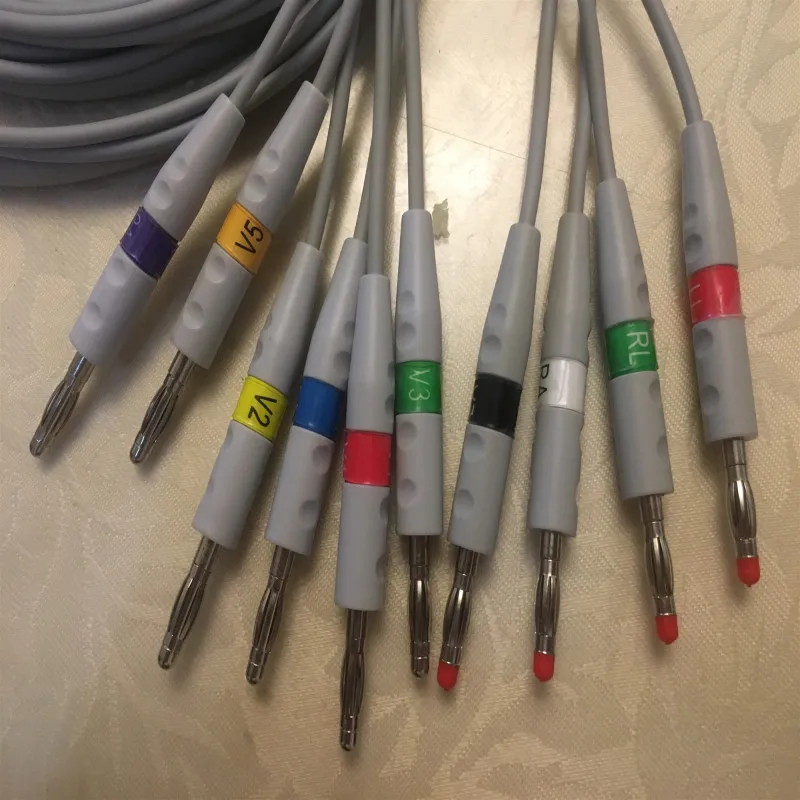 Совместим с Bionet Cardiocare 2000/CardioTouch3000 кабель для ЭКГ leadwires 10 проводов медицинский ECG 4 0