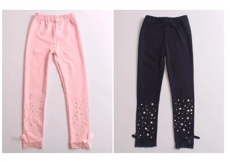 5 шт./партия, хлопковые однотонные леггинсы для девочек, штаны, темно-синие розовые кружевные леггинсы для девочек