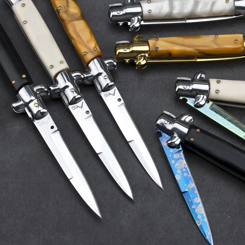 Итальянский складной нож AKC godfather 440C 58HRC портативный из смолы с ручкой походные