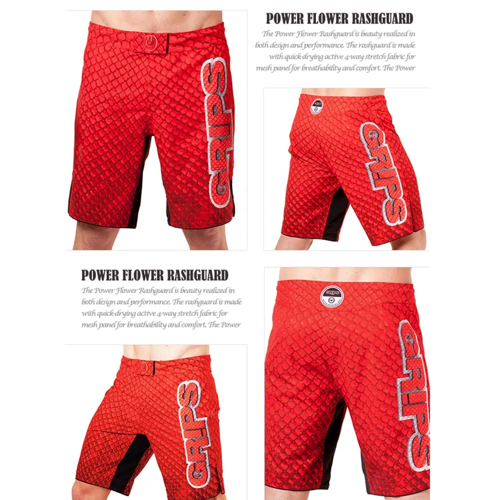 MMATrunks 2019 Red Letter Print Kick Boxing Shorts MMA Trunks Short Muay Thai Boxeo Thai Grappling Sportbroek Heren Gym Shorts (3)