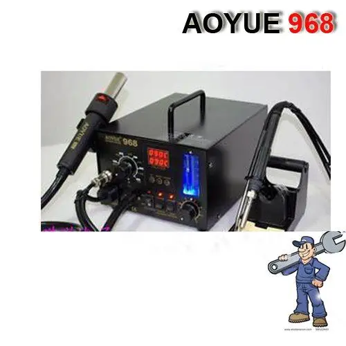 Saike 898D 2 in 1 Soldering Station Hot Air Gun+Iron