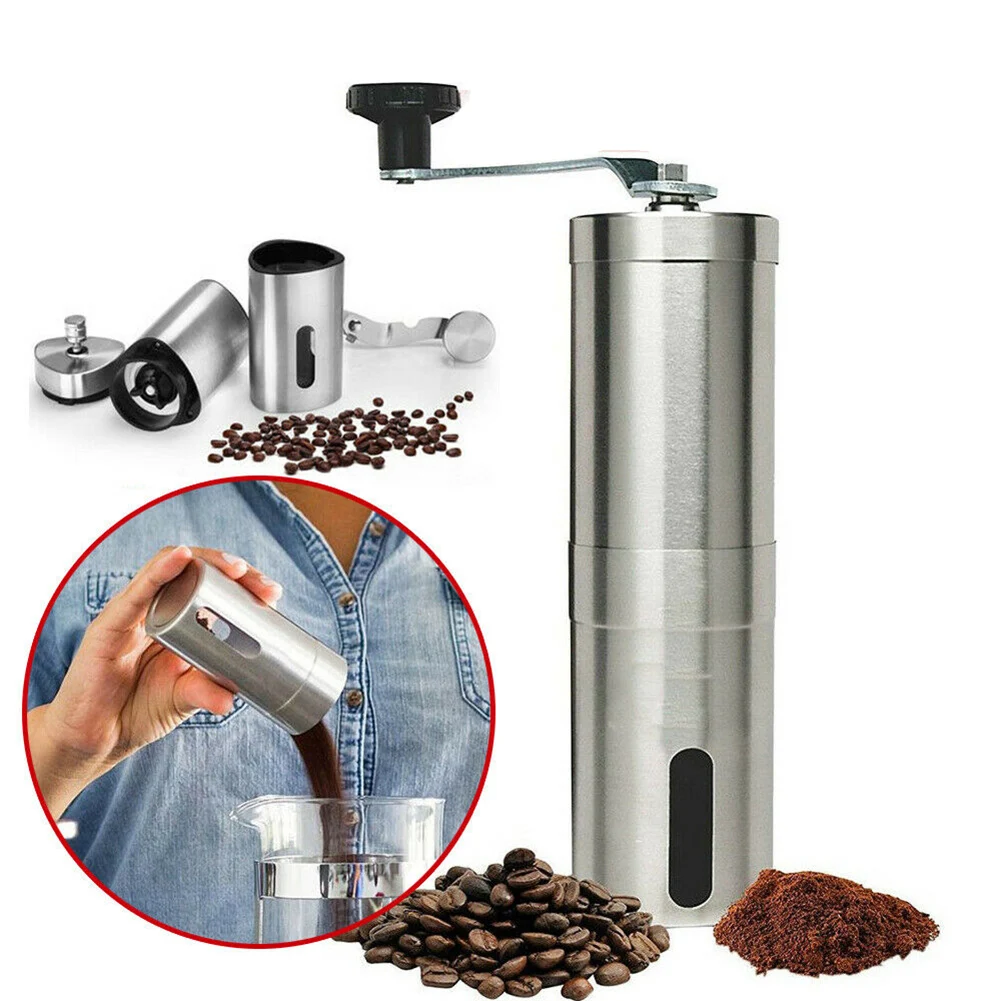 

Manual Coffee Grinder Conical Burr Mill Bean Hand Turkish Portable French Press