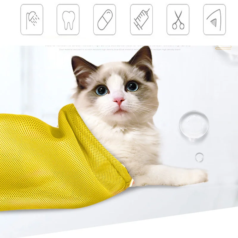 Adjustable Pet Cat Bath Bag Cats Washing Bags For Pet Bathing Nail
