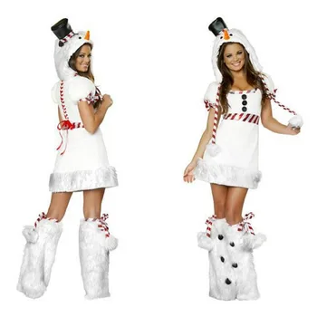 

VASHEJING Classical White Snowman Cosplay Women Christmas Costumes Adult Women Olaf Costumes