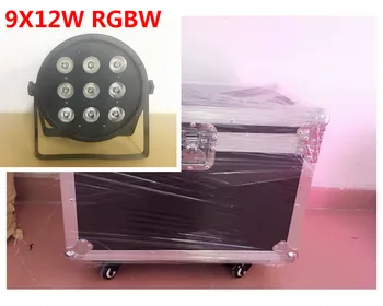 

6pcs 9x12W With flightcase DJ Disco Lighting Par Led RGBW Stage Par Light DMX Controller Party Disco Bar Strobe Dimming Effect