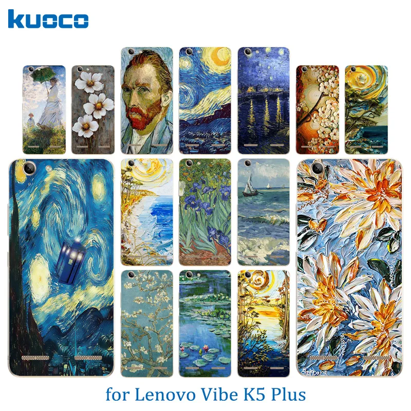 Чехлы для телефонов Lenovo Vibe K5 Plus Lemon 3 A6020 сумки Ван Гог шаблон Мягкий силиконовый