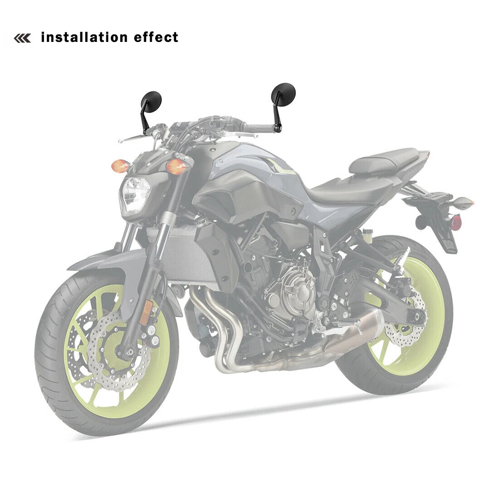  New Arrival E-mark Round Side Rear View Mirrors for Adjust 7/8