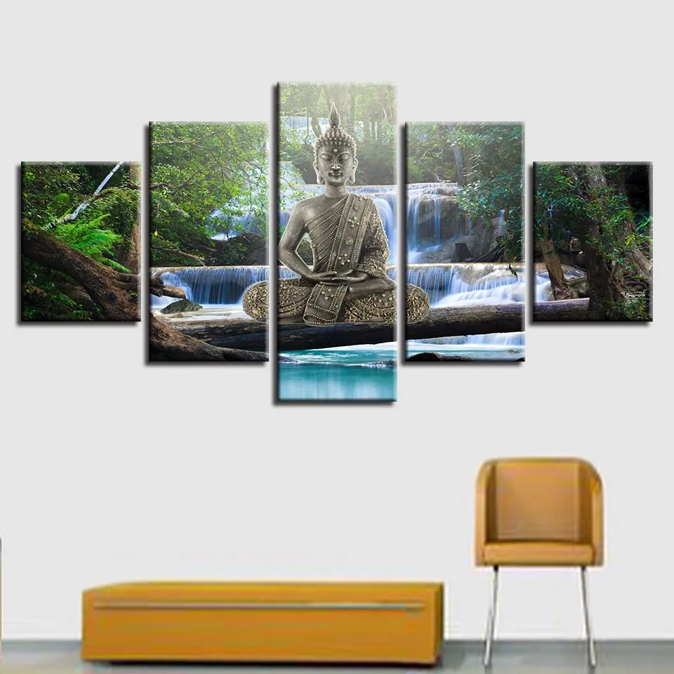 cadre-zen-decoration-art-tableau-5-parties-5-panneaux