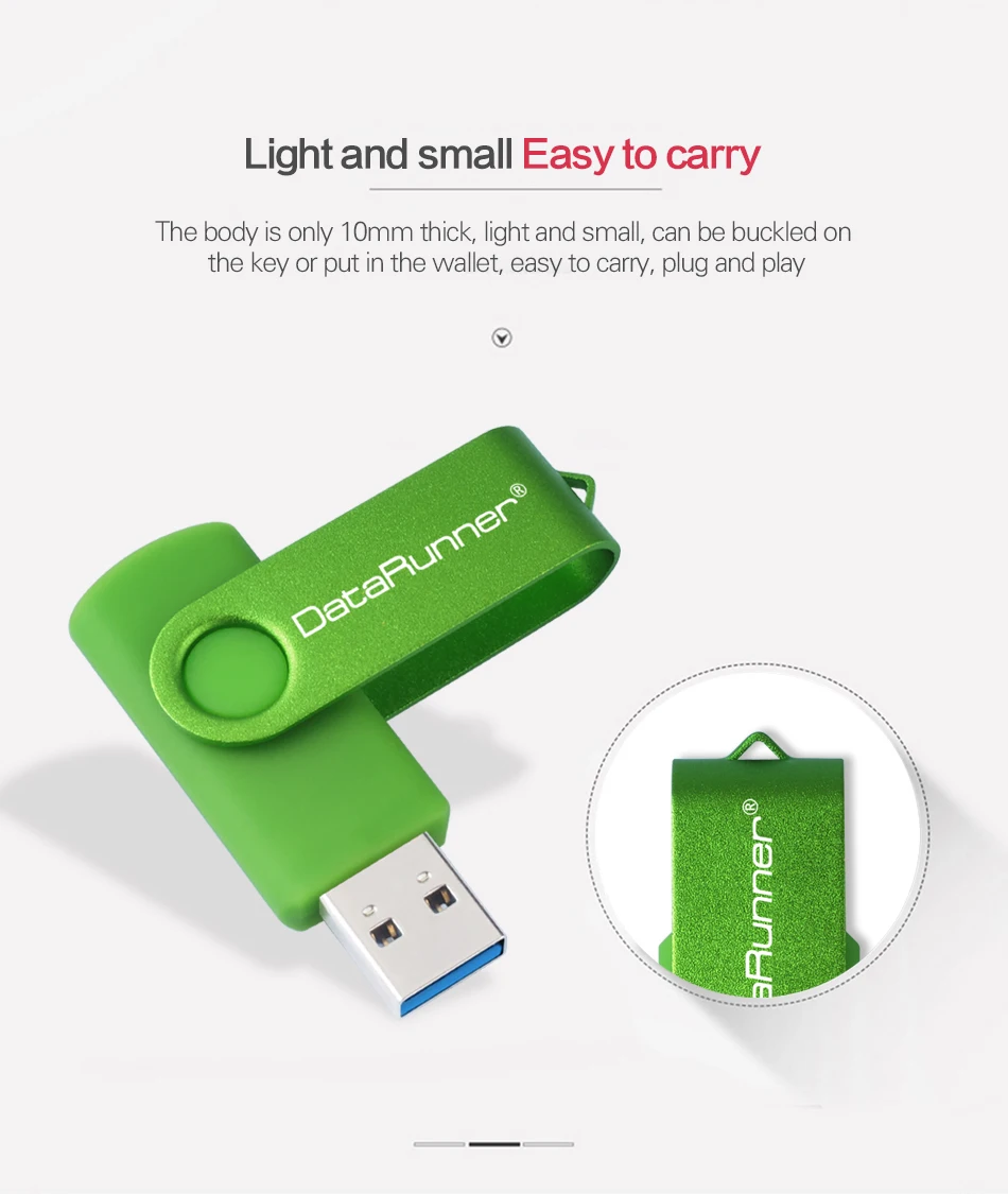 Новый DataRunner Usb Flash Drive 128 GB Металлическая Ручка Drive 8 GB 16 ГБ, 32 ГБ, 64 ГБ вращения флешки 256 GB высокое Скорость Usb 3,0 Memory Stick