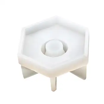 

Concrete Hexagon Candlestick Silicone Mold Decoration Home Bar Coffee Shop Restaurant Wedding Ornament Ement Plaster Marble Mold