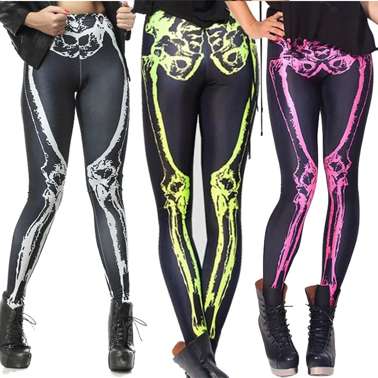 Skeleton Legins Wholelsales New Fashion Women Leggings 3D