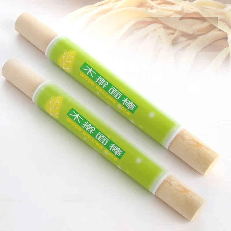 

5PCS Natural Wood Rolling Pin Kitchen Cooking Tool Making Cake Bakeware Wooden Craft Roller Decorating Fondant Dough Flour Pasta