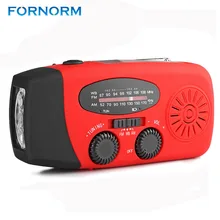 FORNORM рукоятка на солнечных батареях FM радио NOAA AM FM радио сигнализация и отображение времени Автономное радио