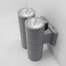 10 шт./лот 2X15w 30W COB двойной ползунок настенный светильник Наружное освещение Настенные светильники Настенный светильник-бра декоративный из водонепроницаемого материала