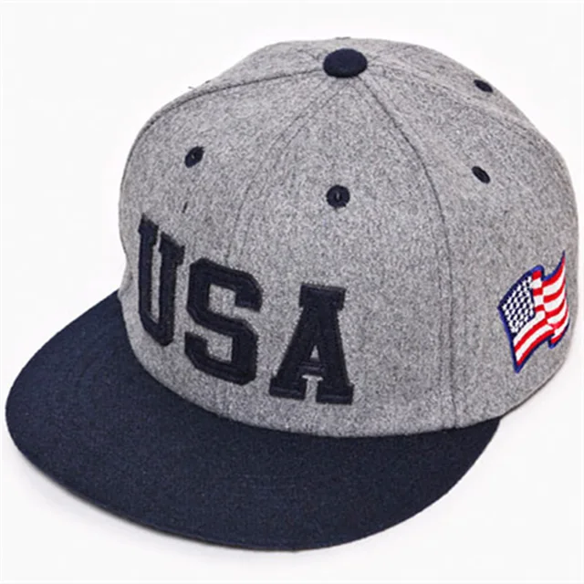 usa flat brim hat