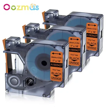 

3 Pack Compatible for Dymo Industrial Rhino Labels for DYMO Industrial Rhino Label Makers 1200 3000 5200, Black on Orange