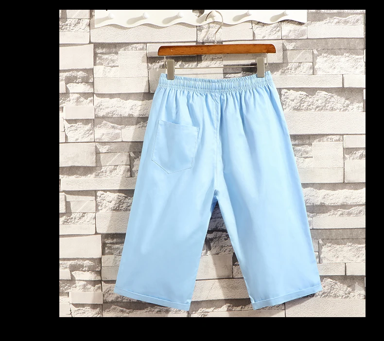 Мужские шорты летние резинка на талии Классическая хлопковая свободная длиной до колена Мужские Рубашки домашние Pantalones, Hombre
