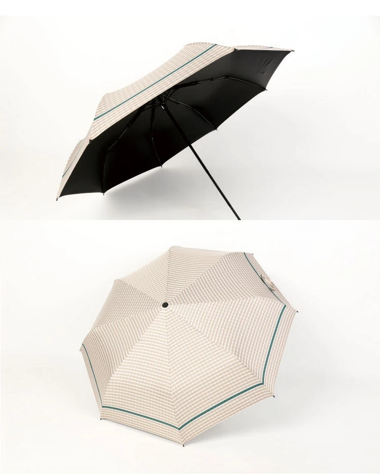 Зонт от дождя в британском стиле, винтажный, солнечный, дождливый, черное покрытие, 3 складных зонта, мужской, женский, солнцезащитный, УФ-защита, Солнцезащитный зонт