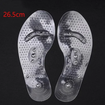 

Women Men Foot Care Anti-Fatigue Slimming Transparent Healthy PVC Massage Orthosis Magnetic Insoles Breathable Therapy Soft