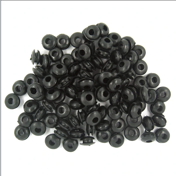 YILONG Free Shipping High Quality Black Rubber Nipple Grommets Tattoo