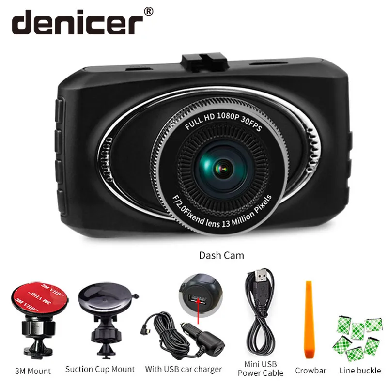 

Denicer Dash Camera 1920x1080P Resolution Novatek 96655 Dash Cam 170 Degree Wide Angle Car Video Recorder D750 Registrator DVR