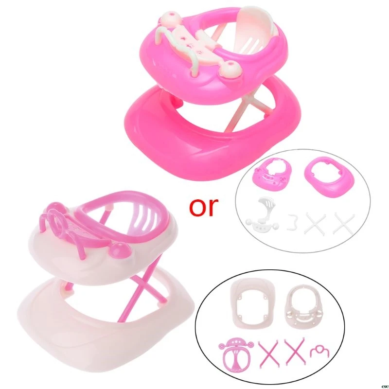 

New Pink Plastic Walker For Barbie Doll House Dollhouse Miniature Accessories