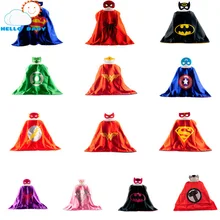 Mask cape superman spiderman kids superhero capes batman superhero costume suits for boys girls for party