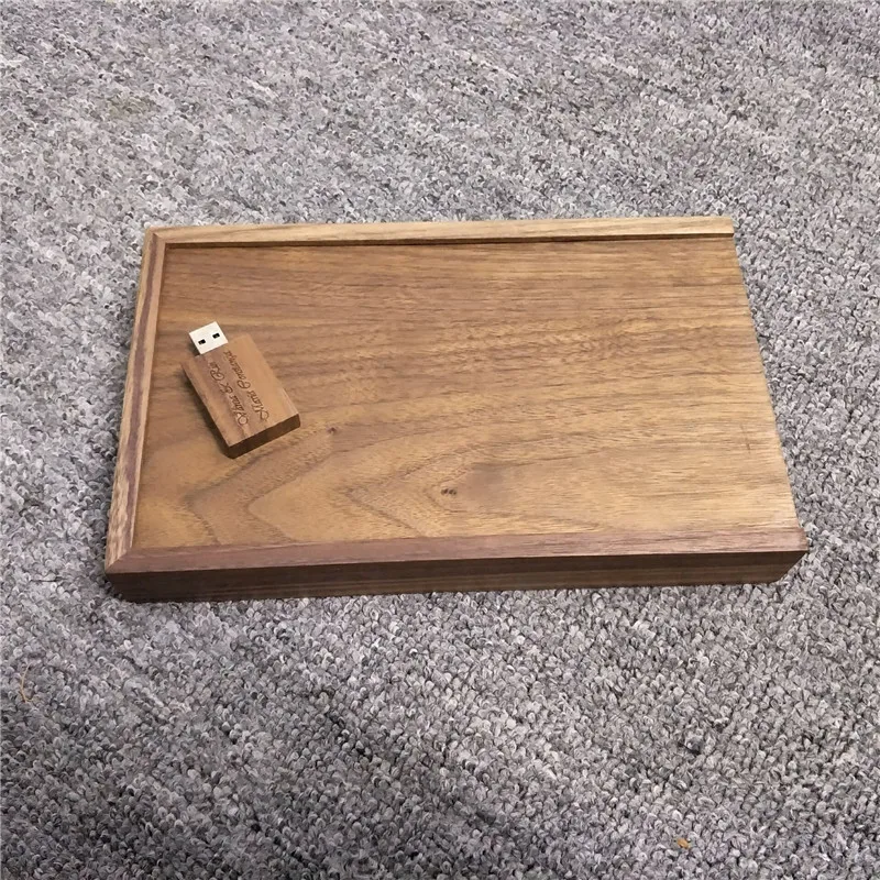 Деревянный фотоальбом коробка(печатает 5*") USB 3,0 флэш-накопитель DIY выгравированный логотип Свадебная память Фотостудия