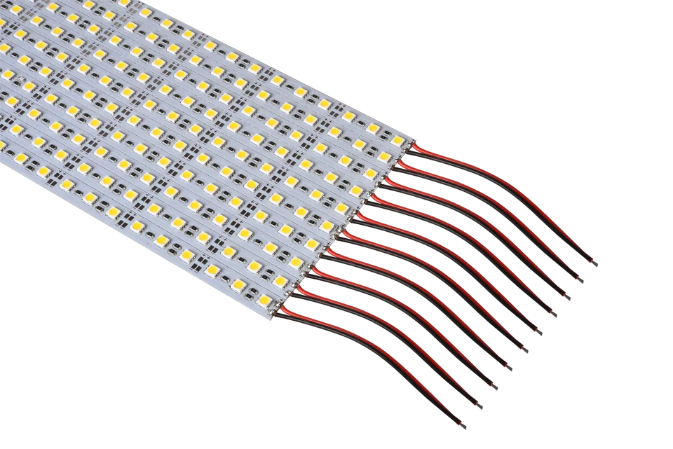 50 см светодио дный жесткая свет SMD 5050 DC12V 36 Светодиодные ленты света на основе алюминия конец Кепки провода для шоу случае фон кабинет свет