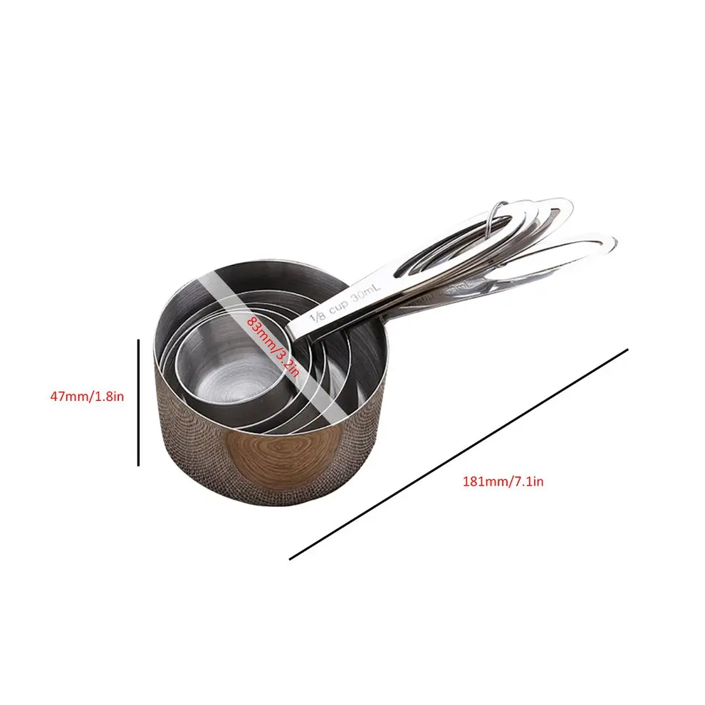 Set of 5 Stainless Steel Measuring Cups 7 Set of 5 Stainless Steel Measuring Cups 5