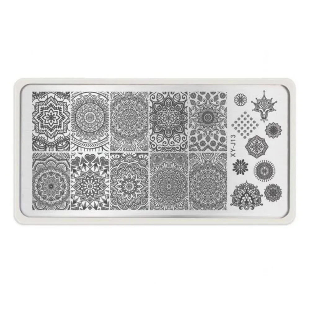 

1pc Mandala Nail Art Stamp Plate Mandara Plate Paisley Stamping Image Plate Damask Nail Stamping Plate XY-J13