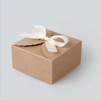 

300pcs 9*9*6cm brown Paper Box for candy/food/wedding/jewelry gift box packaging display boxes