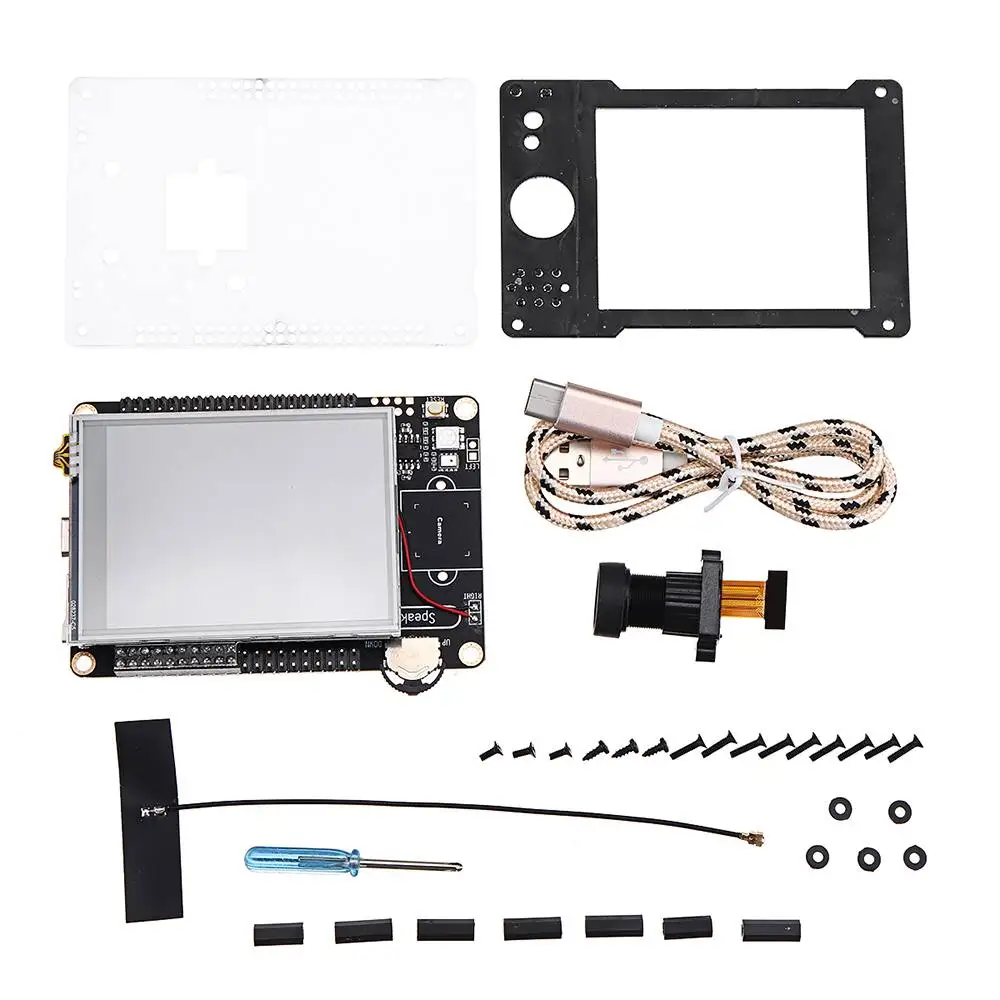 

RISC-V Dual Core 64bit Development Board Mini PC+ Wifi Antenna 2.8inch TFT Touch Screen + OV2640 Large Camera Case Kit