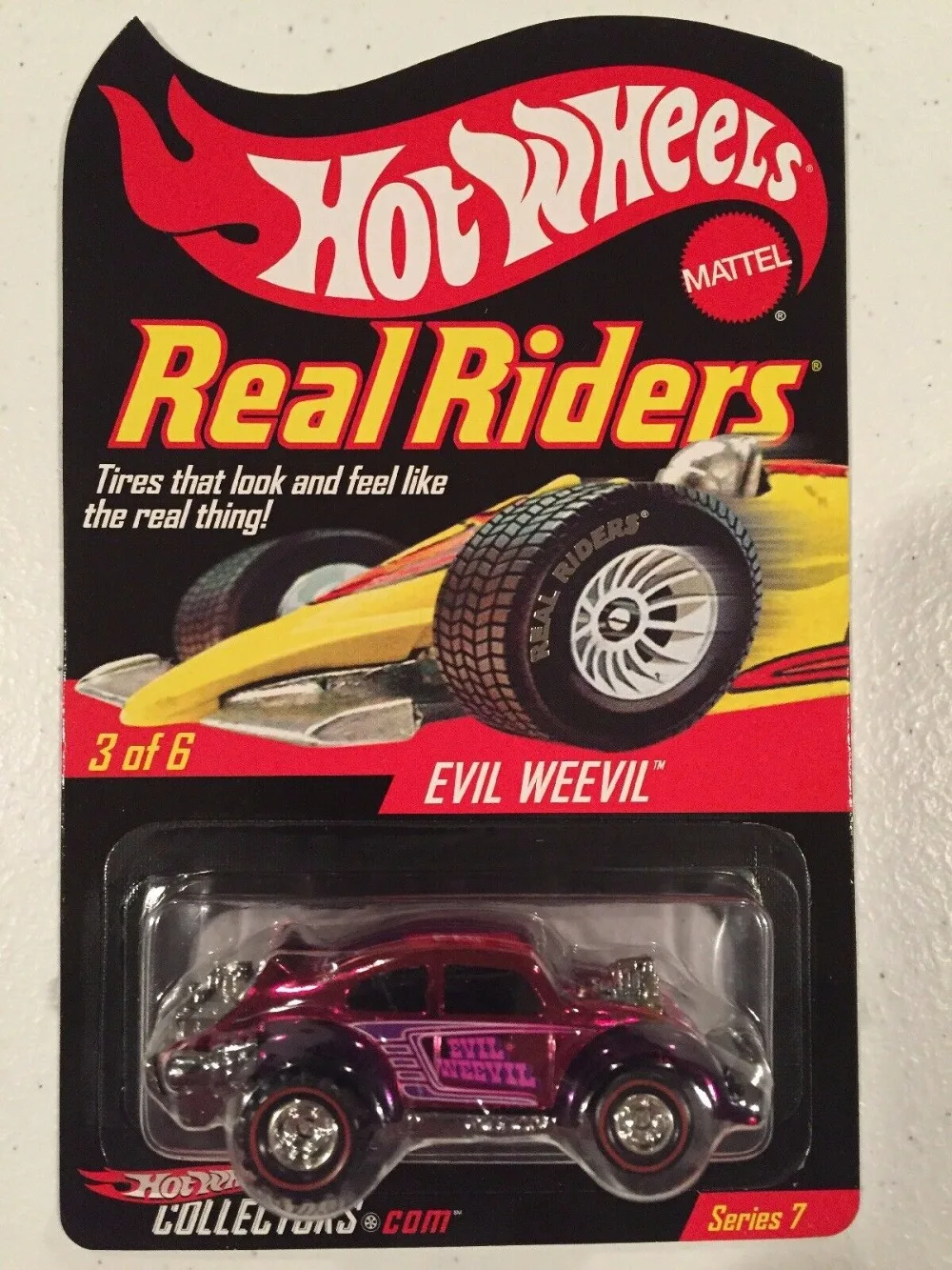 

Hot Wheels 1:64 Car Red Line Club EVIL WEEVIL Collector Edition Real Riders Metal Diecast Cars Collection Kids Toys Gift