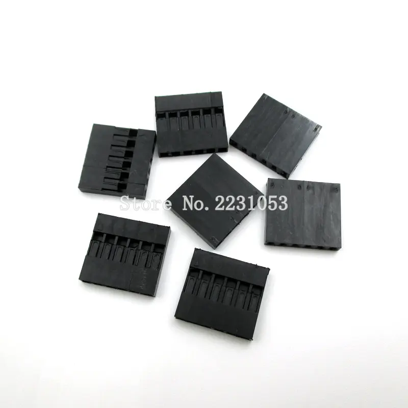 

50PCS/LOT Dupont connector 1*6P 1*6 pin 6 Pin Single Row 2.54 mm Plastic Shell Through Hole Housing