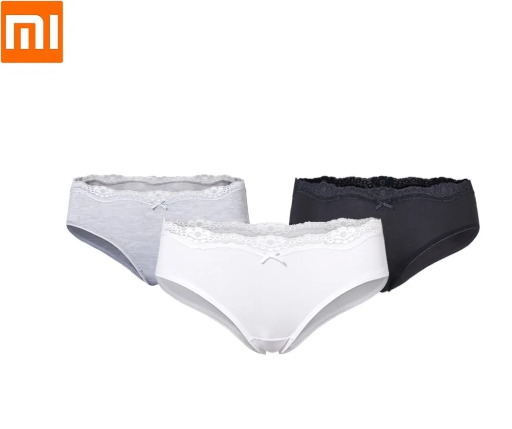 

Xiaomi Elegant sexy Women's Briefs fast Sweat High elastic comfortable breathable Openwork lace female underpants knickers