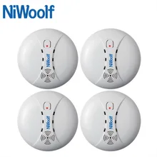 Беспроводной детектор дыма пожарный датчик 433 МГц домашняя система охранной сигнализации, 4 шт. в комплекте