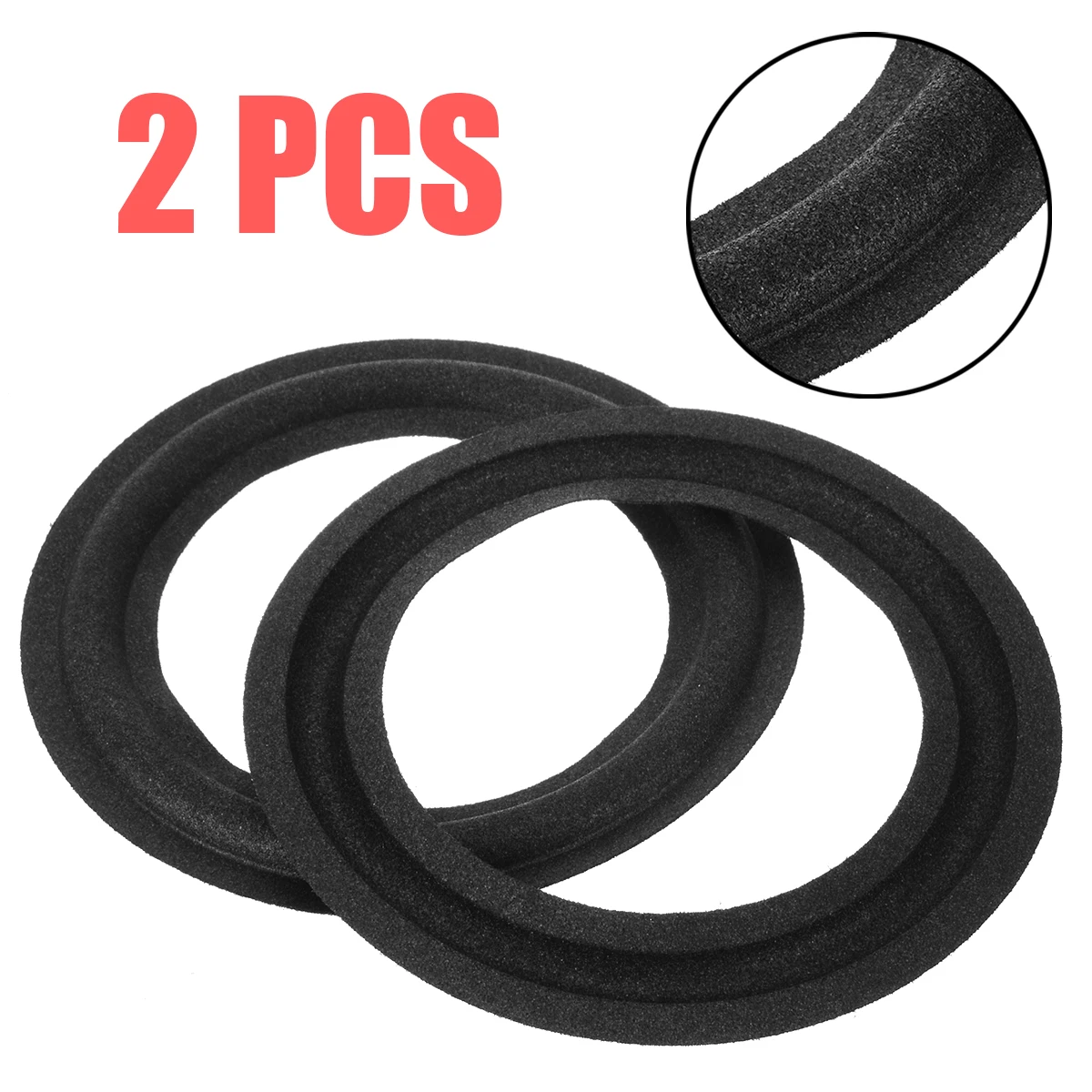 

2pcs/lot Speaker Surround Rubber Edge 5.25 Inch Speaker Foam Repair Folding Edge Ring Replacement Repair Parts For Speaker