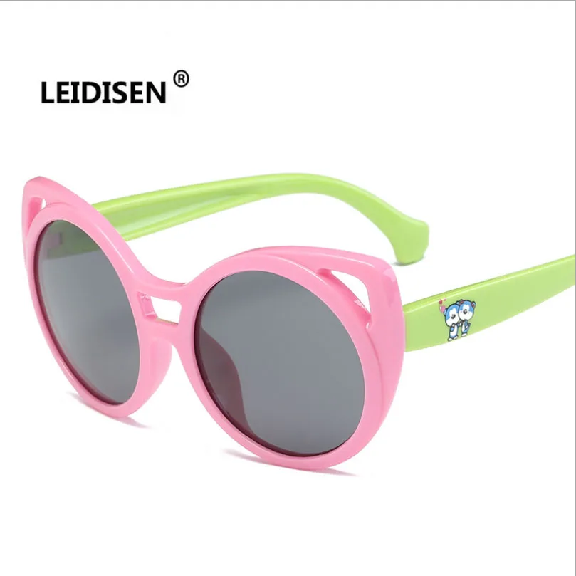 Leidisen детская силиконовой ультра легкие UV400 поляризационные Солнцезащитные очки для женщин
