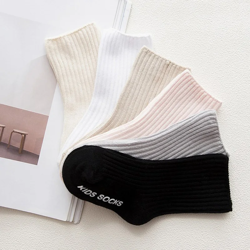 

Autumn Fashion Solid Color Newborn Cotton Baby Socks Slip-resistant Unisex Winter Toddler Boot Soft Floor Children's Warm Socks
