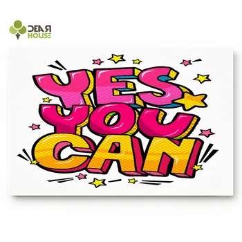 

Dear House Doormat Cartoon Letters Bathroom Mat Outside Waterproof Shoes Scraper Entryway Rug Home