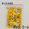 RV5.5-6 Yellow Ring insulated terminal cable Crimp Terminal suit 4-6mm2 Cable Wire Connector 100PCS/Pack RV5-6 RV ► Photo 1/2