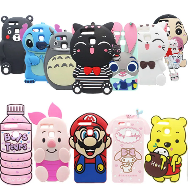 

21 Types For Huawei Honor 8 Case Lovely Cute 3D Cartoon Soft Silicon Cover For Huawei Honor 8 Mobile Phone Bag Phone Cases