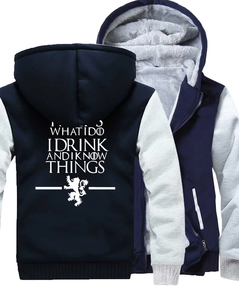 Мужские толстовки модные повседневные уличные толстые толстовки Harajukju Valar Morghulis худи для мужчин игра Толстовка "престолы" - Цвет: light gray dark blue