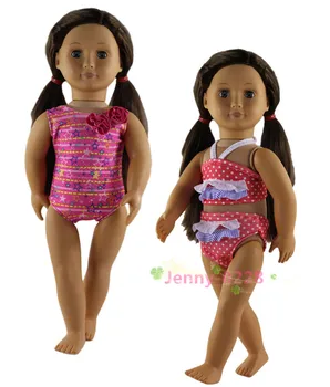 

2 Set Doll Clothes Swimming Suit for 18" American Doll Bikini
