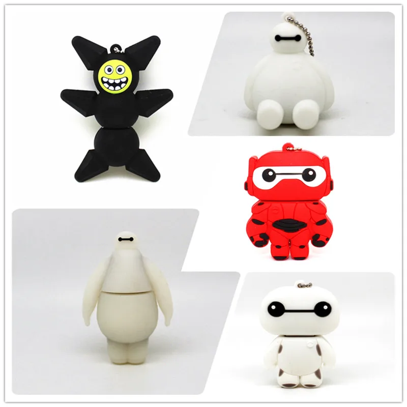USB флеш-накопитель Cartoon Baymax 4 ГБ 8 16 32 64 карта памяти Big Hero 6 милая флешка подарок