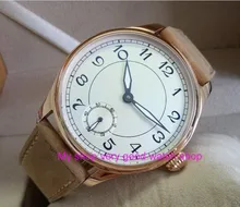 44mm PARNIS white dial Asian 6498/3621 Mechanical Hand Wind movement men’s watch Mechanical watches RNM9